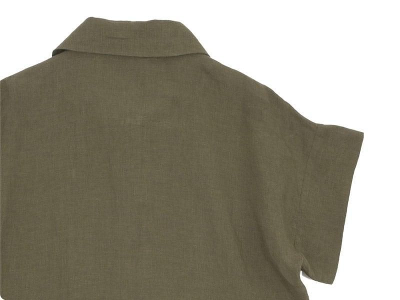 MARGARET HOWELL FINE LINEN PULL ON SHIRTS 180KHAKI̥ǥ