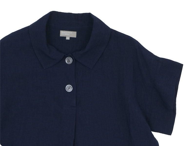 MARGARET HOWELL FINE LINEN PULL ON SHIRTS 121NAVY̥ǥ
