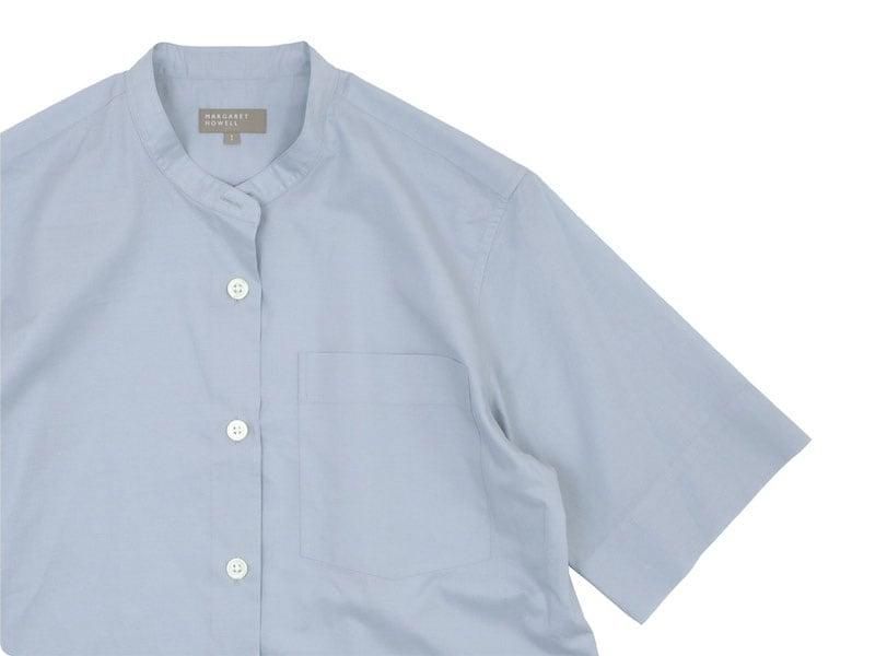 MARGARET HOWELL COTTON LINEN SHIRTS 111BLUE̥ǥ