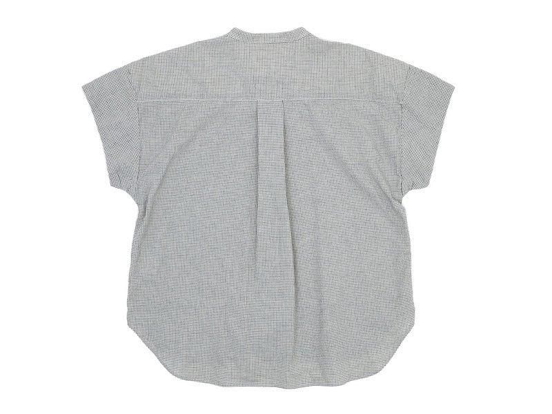 MHL. NATURAL WASHER COTTON LINEN S/S CHECK SHIRTS 11BLACK ̥ǥ