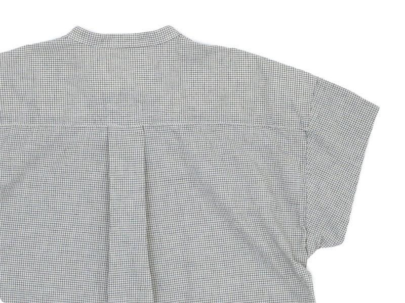 MHL. NATURAL WASHER COTTON LINEN S/S CHECK SHIRTS 11BLACK ̥ǥ