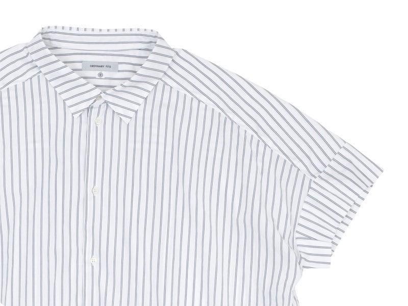 ordinary fits WIDE BARBER SHIRT STRIPE OFF WHITE