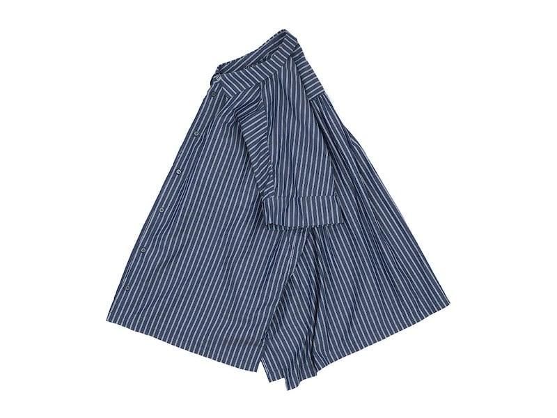 ordinary fits WIDE BARBER SHIRT STRIPE NAVY