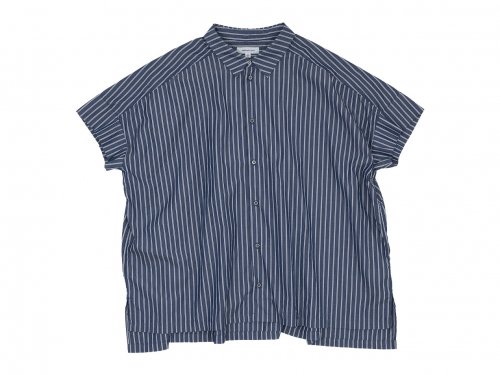 ordinary fits WIDE BARBER SHIRT STRIPE NAVY