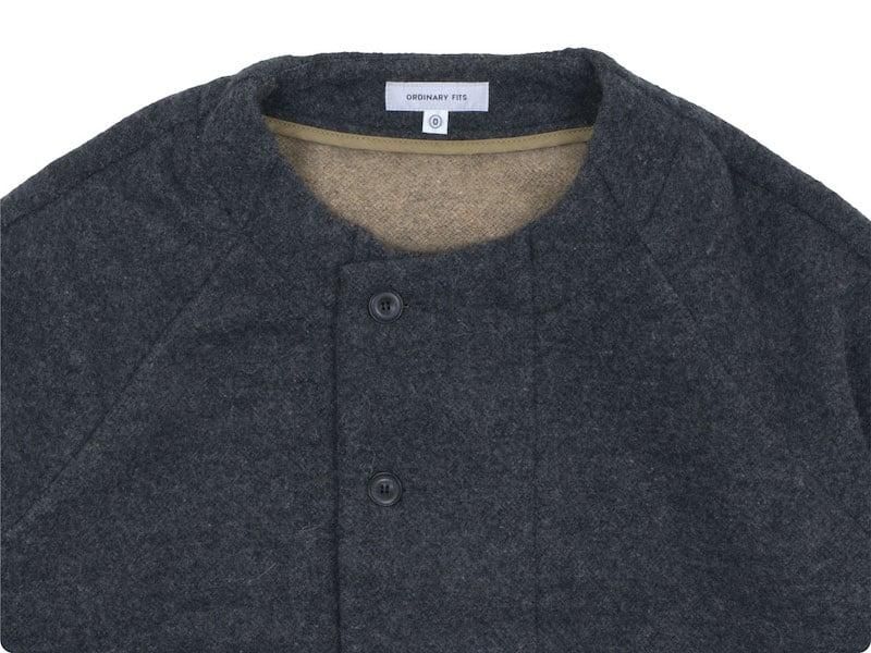 ordinary fits NO COLLAR JACKET GRAY
