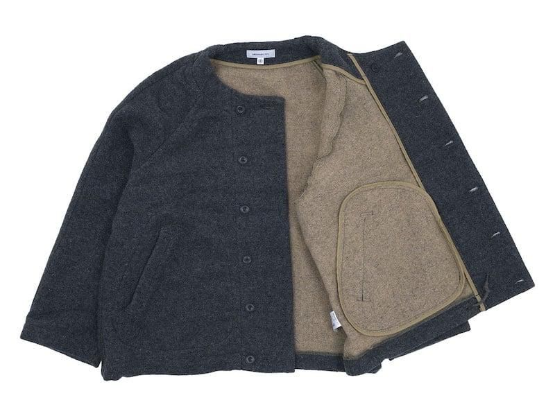 ordinary fits NO COLLAR JACKET GRAY