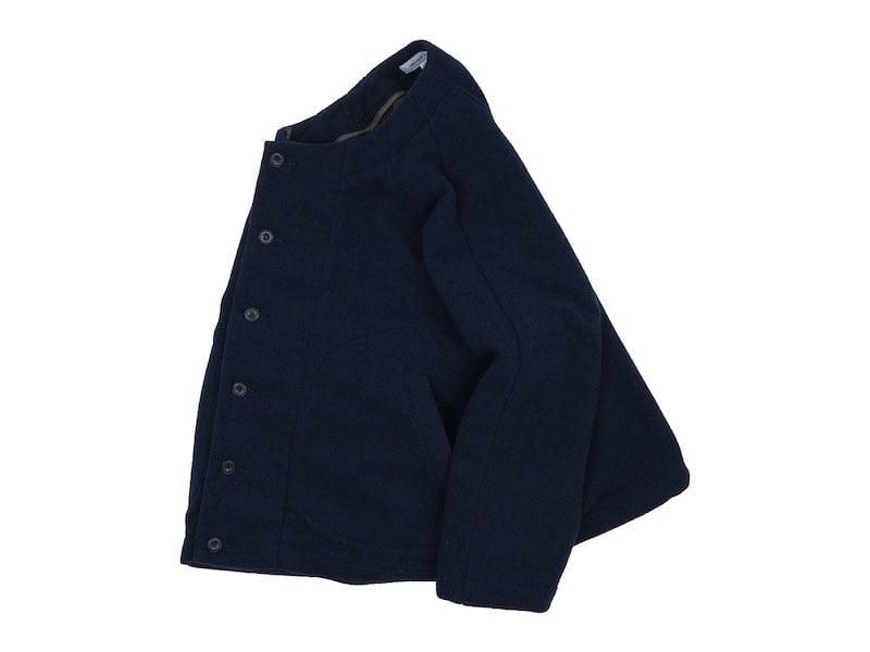 ordinary fits NO COLLAR JACKET NAVY