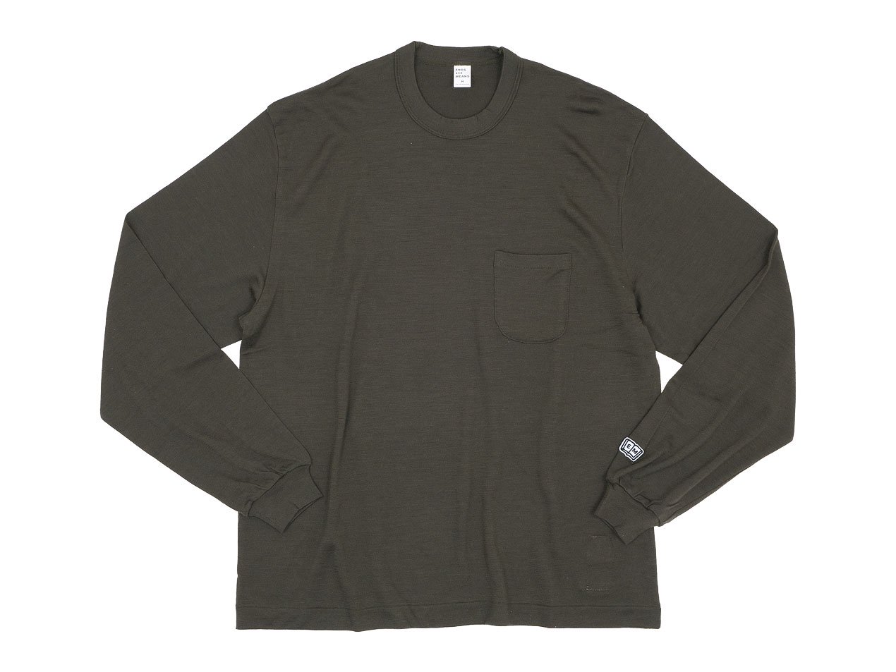 ENDS and MEANS Pocket L/S tee KHAKI OLIVE