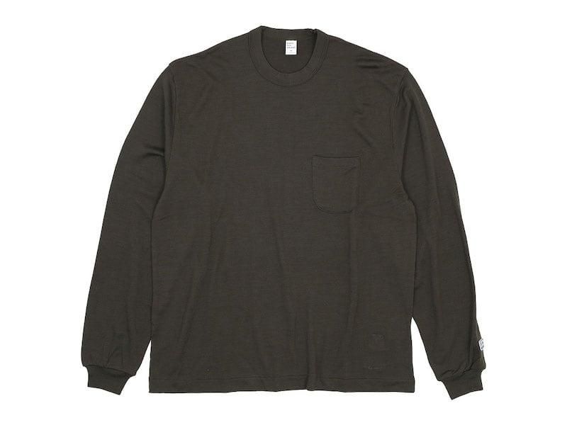 ENDS and MEANS Pocket L/S tee KHAKI OLIVE