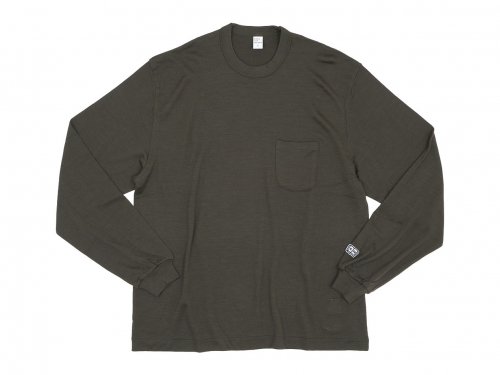 ENDS and MEANS Pocket L/S tee DARK BROWN