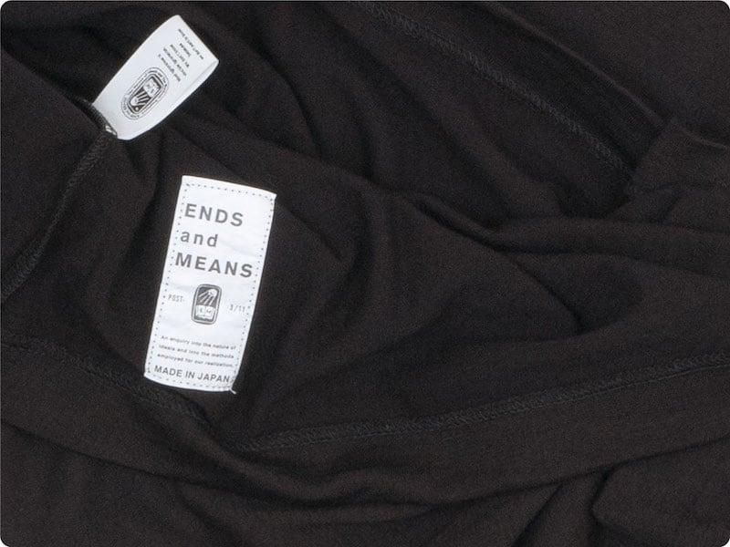ENDS and MEANS Pocket L/S tee DARK BROWN