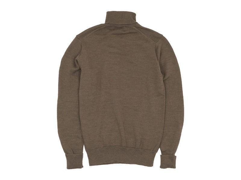ENDS and MEANS Turtle Neck Knit MIX BROWN BEIGE