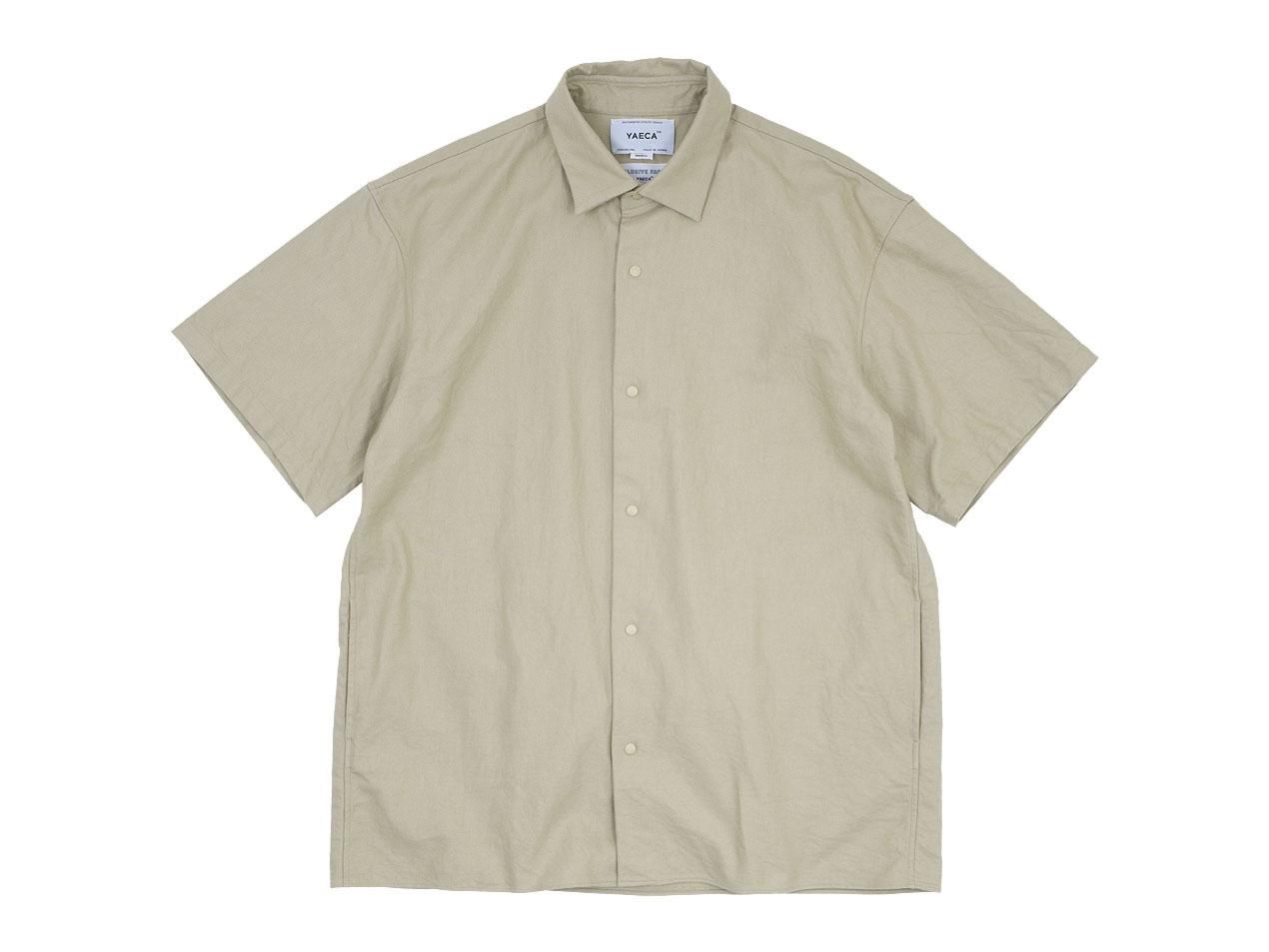 YAECA ヤエカ コンフォートシャツ Lサイズ 半袖 OLIVE ラミー混 YAECA ヤエカ コンフォートシャツ Lサイズ 半袖 OLIVE ラミー混