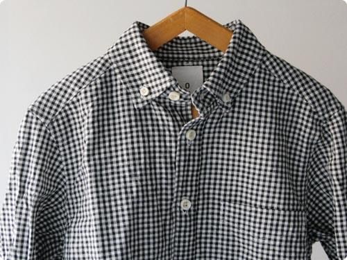 maillotSunset B.D. gingham check shirtsBLACK x WHITE