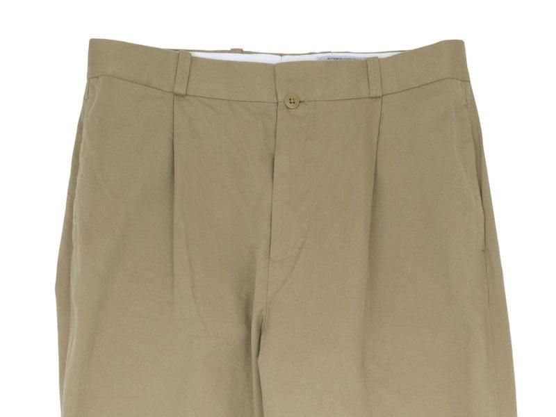 セール YAECA チノパン タックストレート KHAKI 〔メンズ