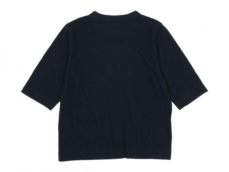 homspun(ホームスパン) 天竺六分袖Tシャツ ブラック homspun