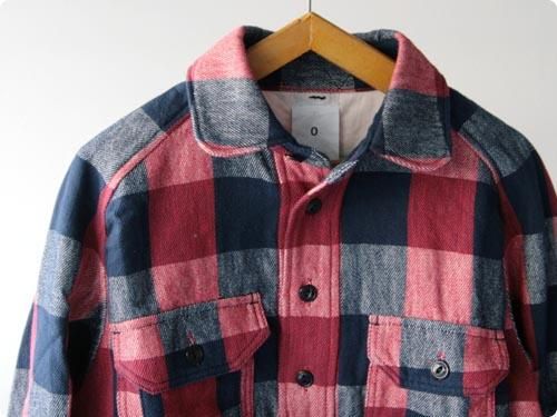 maillotSunset flannel buffalo check raglan work p/o shirtsNAVY x WHITE x RED