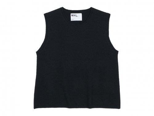 MHL. FELTED DRY WOOL VEST 10Black 〔レディース〕