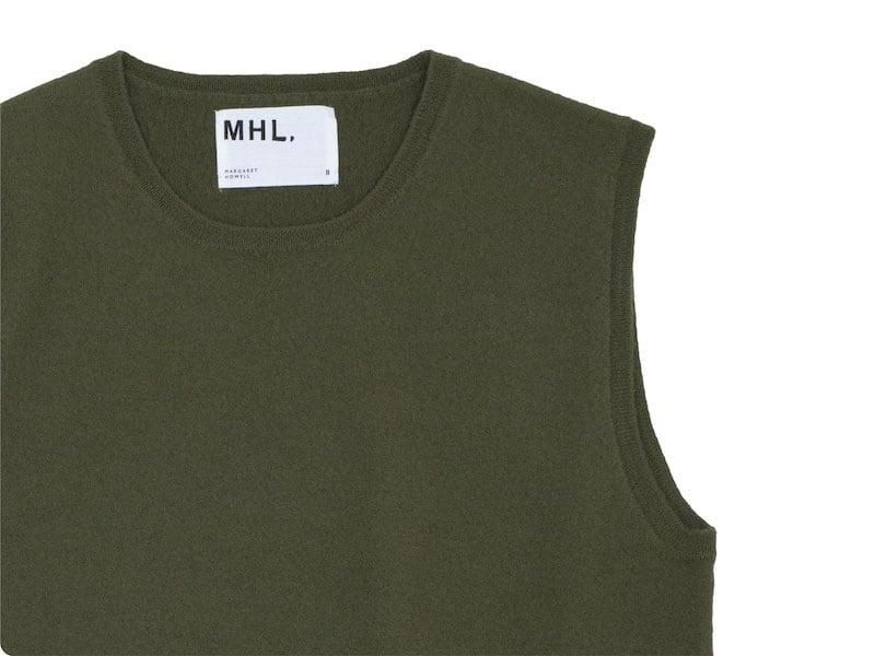 MHL. FELTED DRY WOOL VEST 180Khaki ̥󥺡
