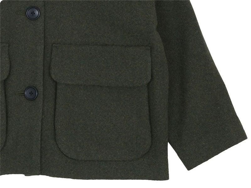 Atelier d'antan Clouetʥ롼 Round Collar Wool Jacket OLIVE