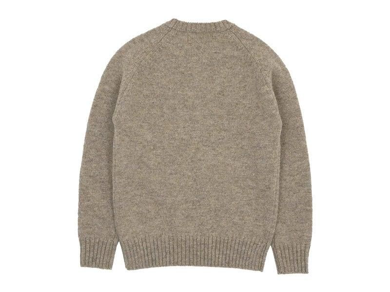 Charpentier de Vaisseau Karl Shetland Crew Neck Knit LIGHT BROWN