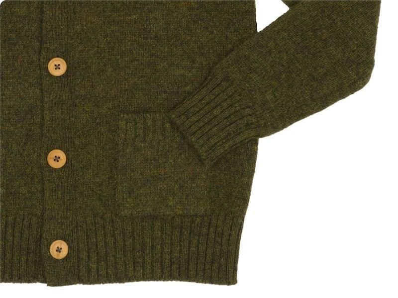 Charpentier de Vaisseau Karly Shetland Crew Neck Cardigan KHAKI