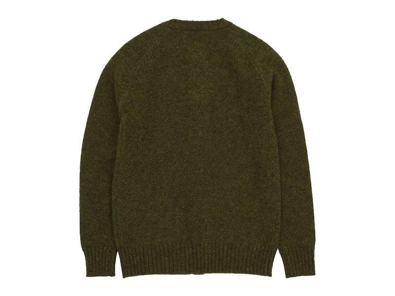 Charpentier de Vaisseau Karly Shetland Crew Neck Cardigan KHAKI
