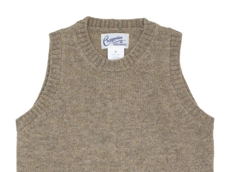 Charpentier de Vaisseau Kurson Wool Knit Vest  LIGHT BROWN