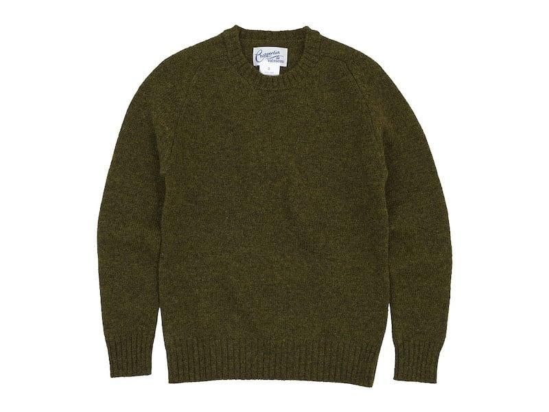 Charpentier de Vaisseau Karl Shetland Crew Neck Knit KHAKI