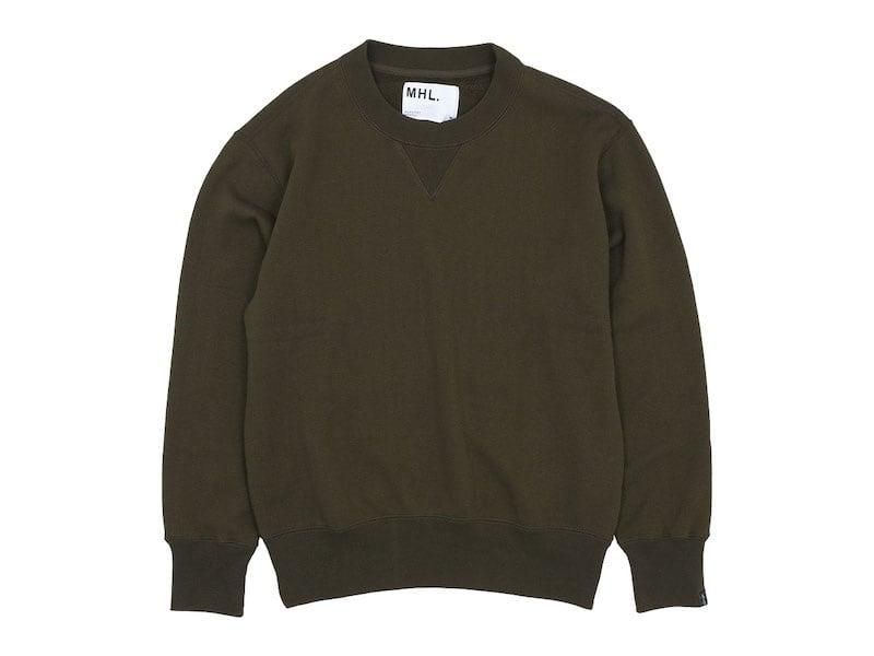 MHL. LIGHT LOOPBACK COTTON CREW NECK 180Khaki ̥󥺡