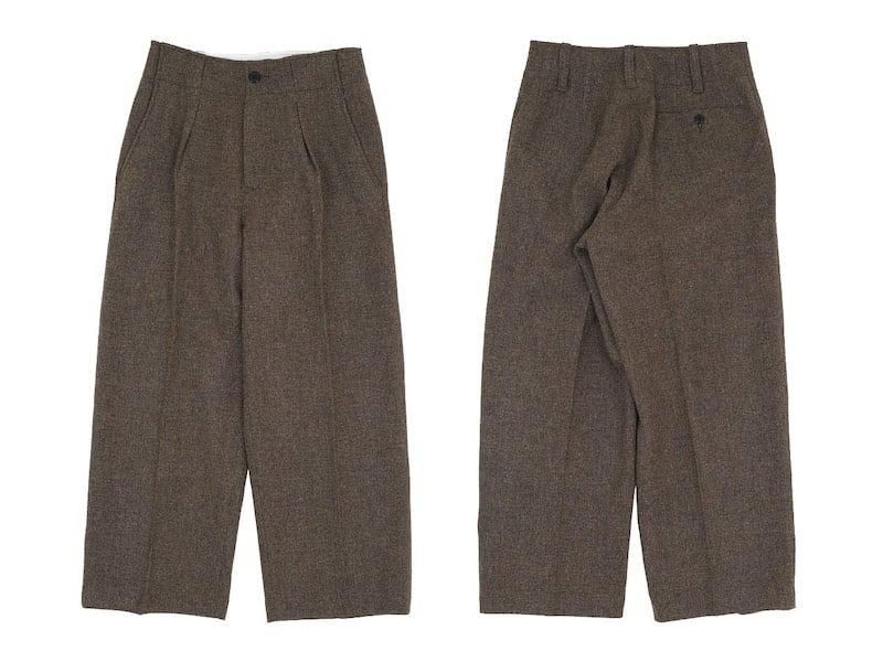 Charpentier de Vaisseau Brent Tweed Tuck Pants LIGHT BROWN