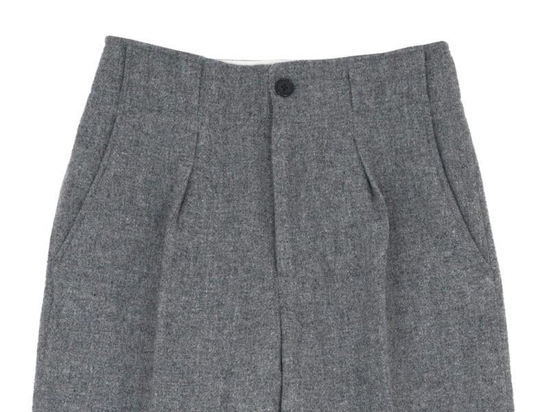 Charpentier de Vaisseau Brent Tweed Tuck Pants GRAY