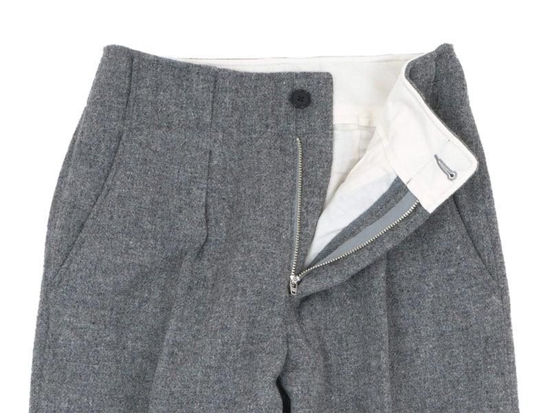 Charpentier de Vaisseau Brent Tweed Tuck Pants GRAY