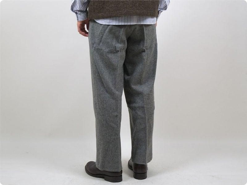 Charpentier de Vaisseau Brent Tweed Tuck Pants GRAY