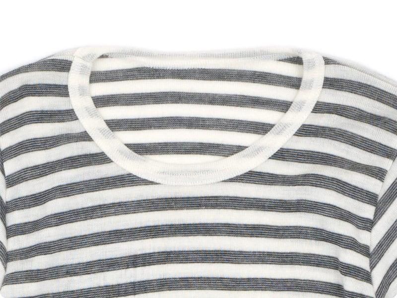 Tam Silk LONG SLEEVE GRAY x OFF WHITE