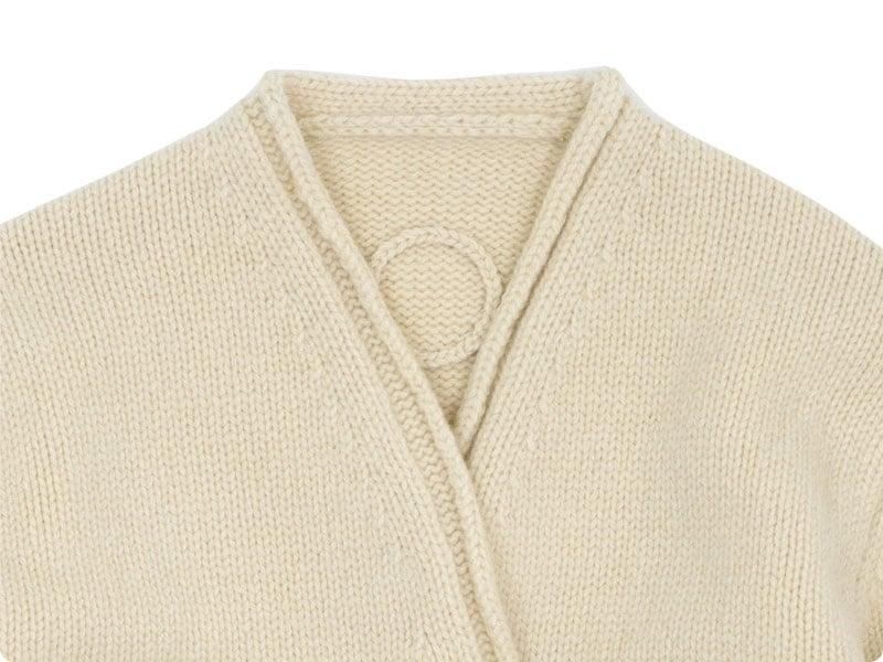 Atelier d'antan Degasʥɥ Wool Knit Cardigan NATURAL