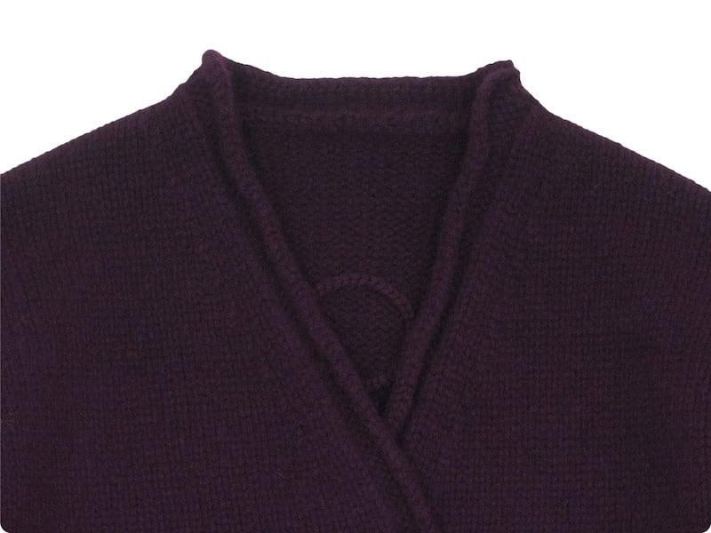 Atelier d'antan Degasʥɥ Wool Knit Cardigan WINE