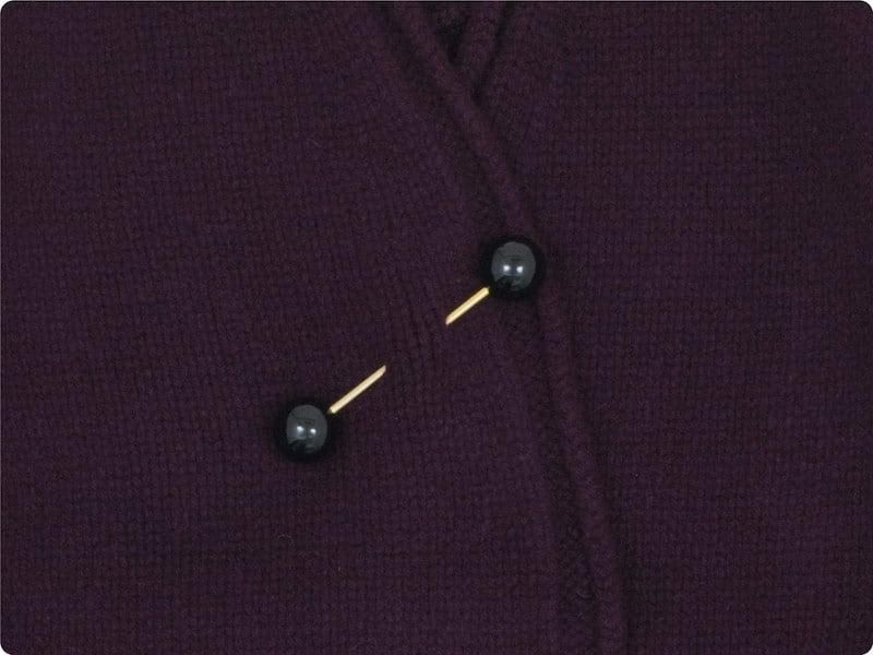 Atelier d'antan Degasʥɥ Wool Knit Cardigan WINE