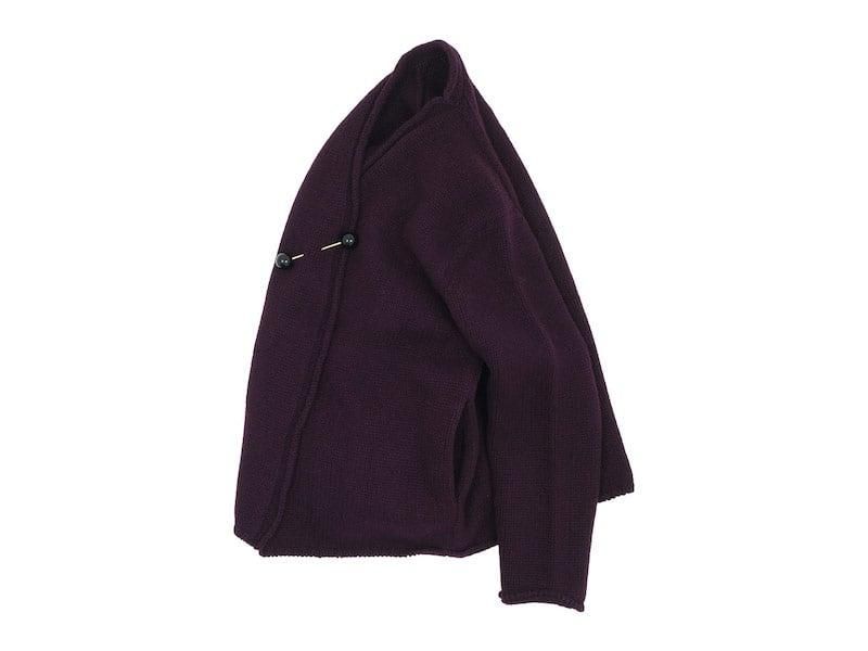 【新品】Atelier d'antanアトリエダンタン Degasカーディガン Atelier d'antan Degas（ドガ） Wool Knit Cardigan WINE Atelier d