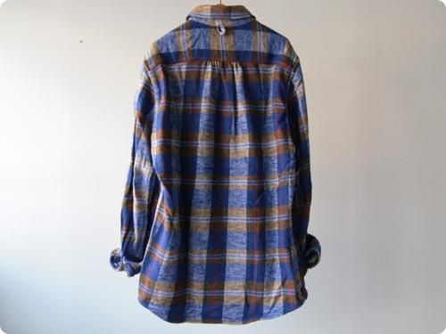 maillotSunset flannel check B.D. shirts BLUE CHECK