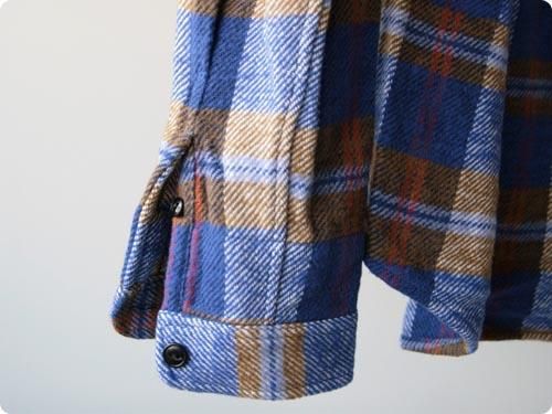maillotSunset flannel check B.D. shirts BLUE CHECK