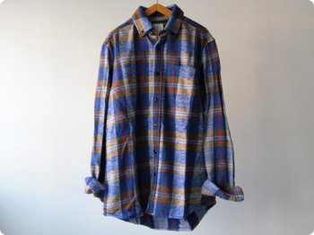 maillotSunset flannel check B.D. shirts BLUE CHECK