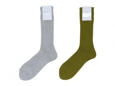 MARGARET HOWELL COTTON WOOL RIB SOCKS ̥󥺡