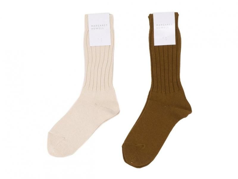 MARGARET HOWELL COTTON CASHMERE RIB SOCKS ̥ǥ