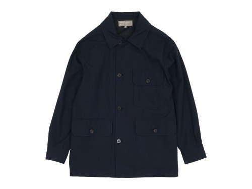 MARGARET HOWELL BRUSHED WOOL COTTON TWILL BLOUSON 120NAVY 〔メンズ〕