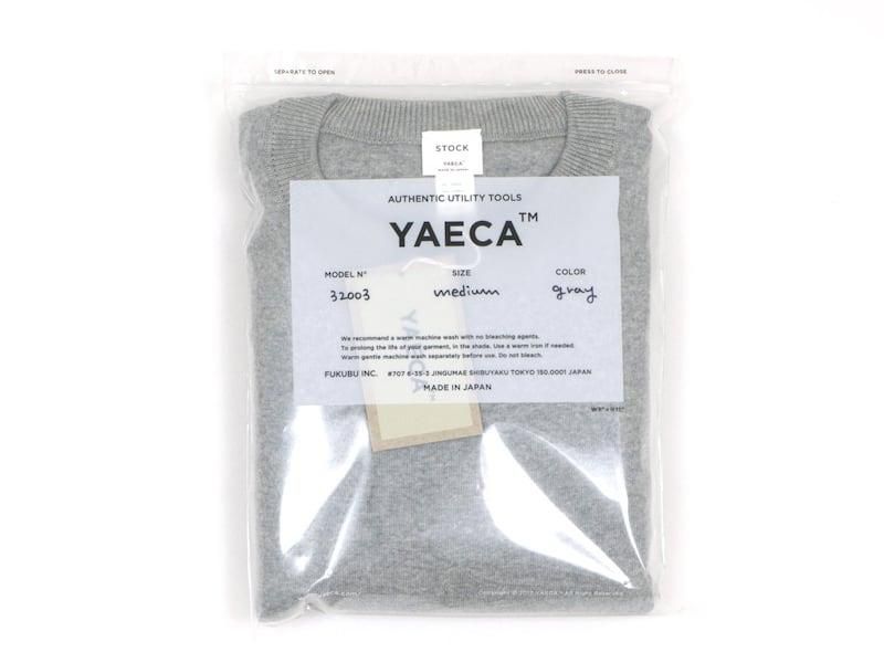 YAECA 󥭥 COTTON RIB 롼ͥå GRAY ̥󥺡