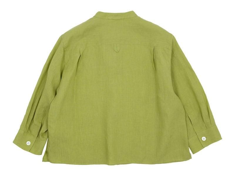 MARGARET HOWELL SHIRTING LINEN I NO COLLAR SHIRTS 141PALE GREEN̥ǥ