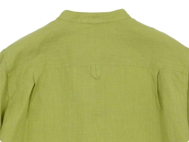 MARGARET HOWELL SHIRTING LINEN I NO COLLAR SHIRTS 141PALE GREEN̥ǥ