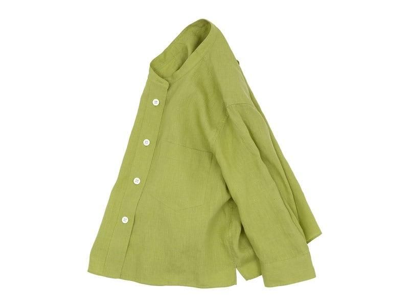 MARGARET HOWELL SHIRTING LINEN I NO COLLAR SHIRTS 141PALE GREEN̥ǥ