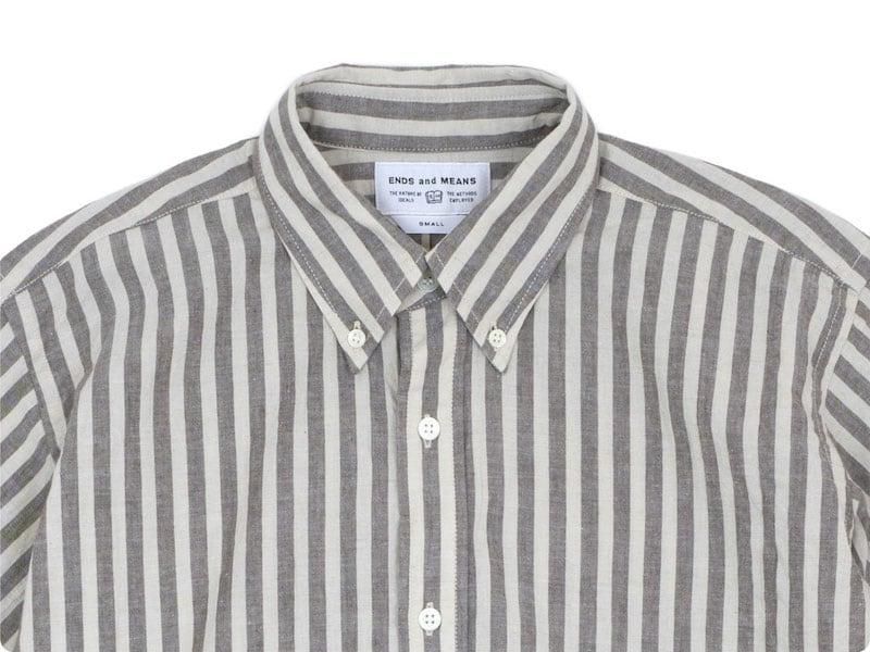 ENDS and MEANS B.D. Shirts BROWN STRIPE